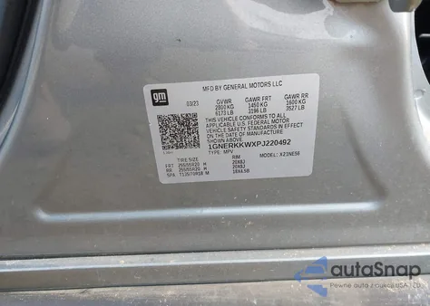 2023 Chevrolet Traverse Fwd Premier z USA, uszkodzony, nr VIN 1GNERKKWXPJ220492